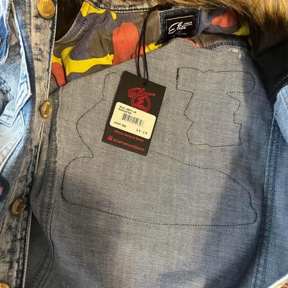 Denim jean jacket!! Kids size 12-14. New, with tags!! - Picture 3 of 3